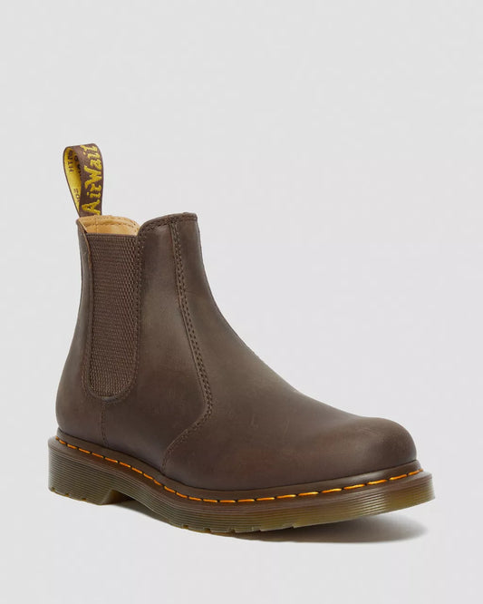 2976 YELLOW STITCH CRAZY HORSE CHELSEA BOOTS