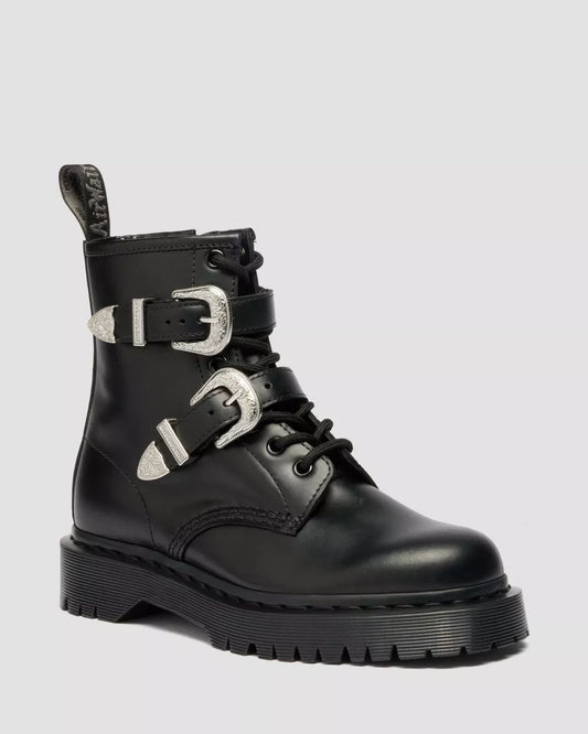 1460 WESTERN BUCKLE BEX ATLAS LACE UP ANKLE BOOTS