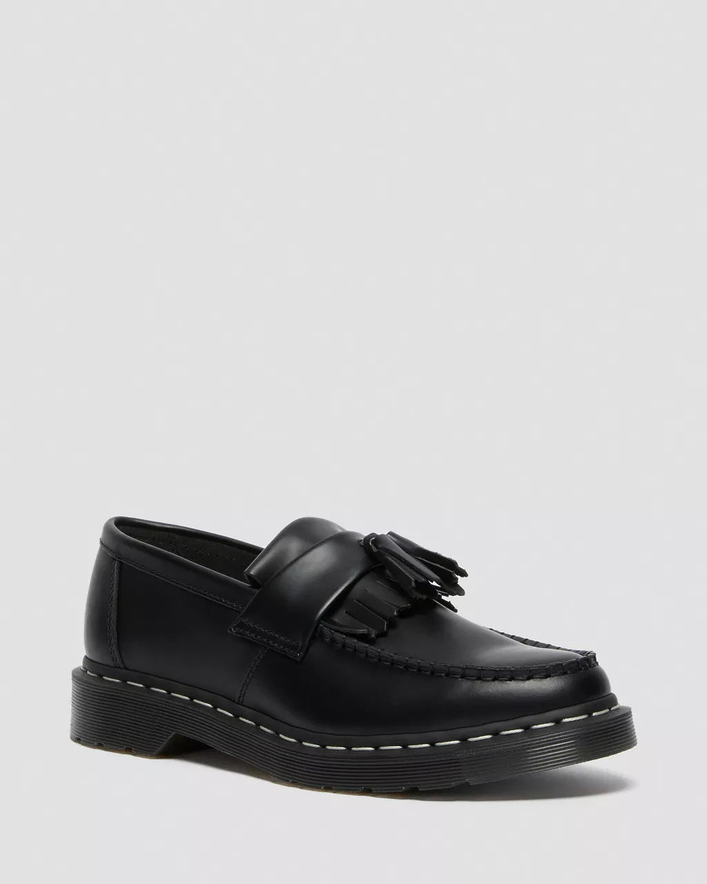 ADRIAN WHITE STITCH SMOOTH LOAFERS