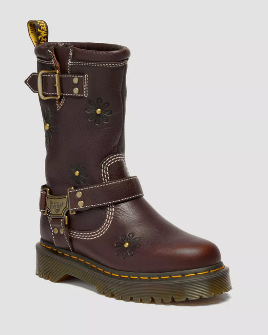 ANISTONE HI FLOWER GRIZZLY BIKER BOOTS