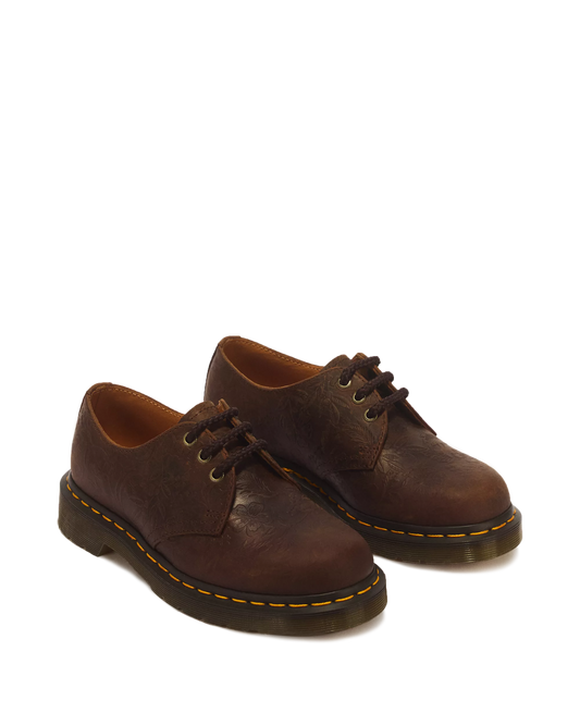 1461 FLORAL EMBOSS 3 EYE CRAZY HORSE SHOES