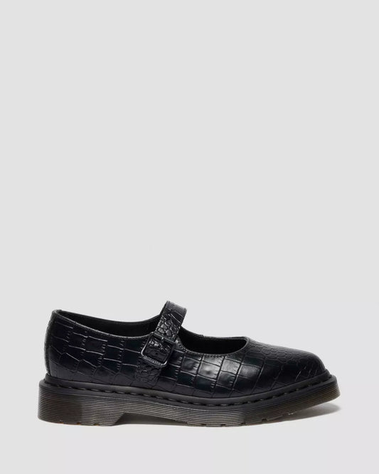 ELPHIE MJ Croc Emboss Leather Shoes