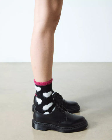 FAUX FUR ORGANIC COTTON BLEND SOCKS