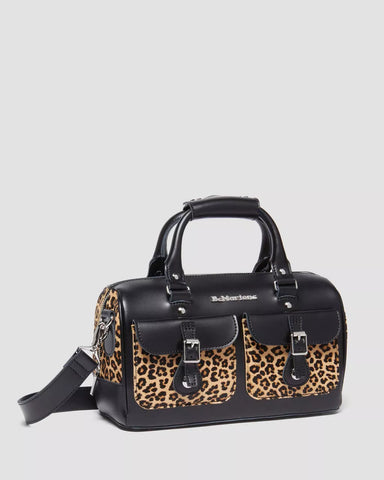 TOP HANDLE BAG LEOPARD PRINT HAIR ON