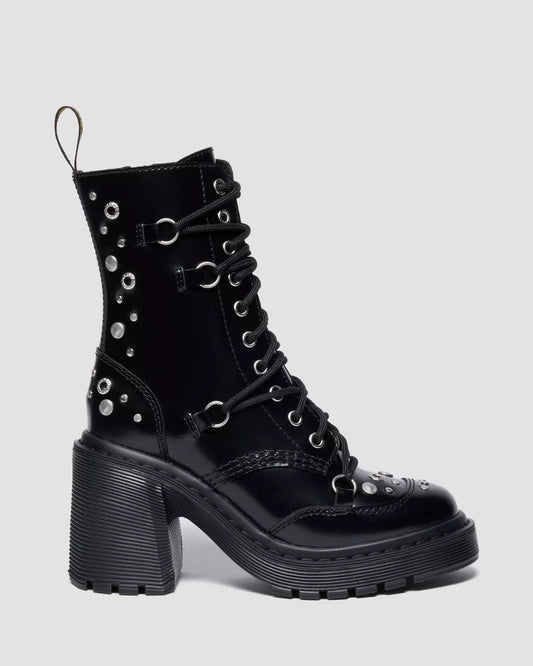 CHESNEY STUDDED BUTTERO FLARE HEELED BOOTS