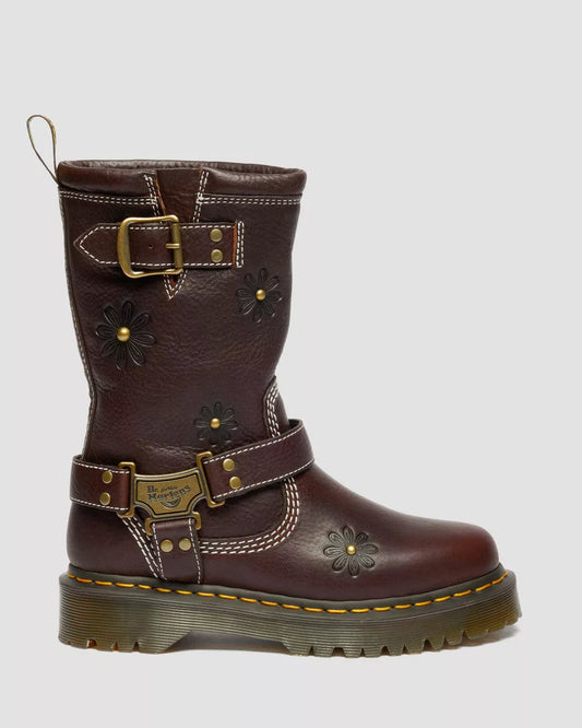 ANISTONE HI FLOWER GRIZZLY BIKER BOOTS