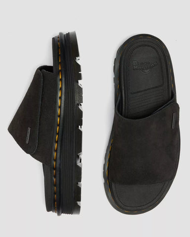ZEBZAG SLIDES SUEDE STRAP PLATFORM SANDALS