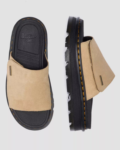 ZEBZAG SLIDES SUEDE STRAP PLATFORM SANDALS
