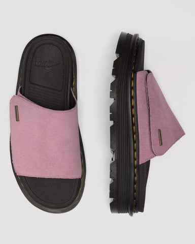 ZEBZAG SLIDES SUEDE STRAP PLATFORM SANDALS