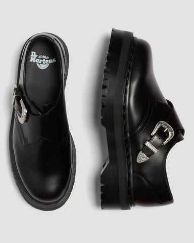 RETRO MONK QAUD TUMBLE STRAP SHOES
