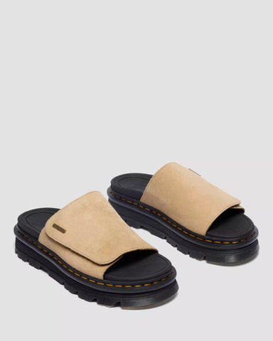 ZEBZAG SLIDES SUEDE STRAP PLATFORM SANDALS