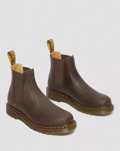 2976 YELLOW STITCH CRAZY HORSE CHELSEA BOOTS