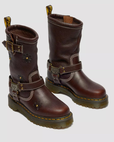 ANISTONE HI FLOWER GRIZZLY BIKER BOOTS