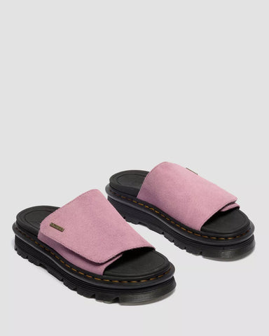 ZEBZAG SLIDES SUEDE STRAP PLATFORM SANDALS