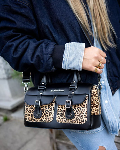 TOP HANDLE BAG LEOPARD PRINT HAIR ON