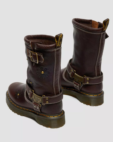 ANISTONE HI FLOWER GRIZZLY BIKER BOOTS
