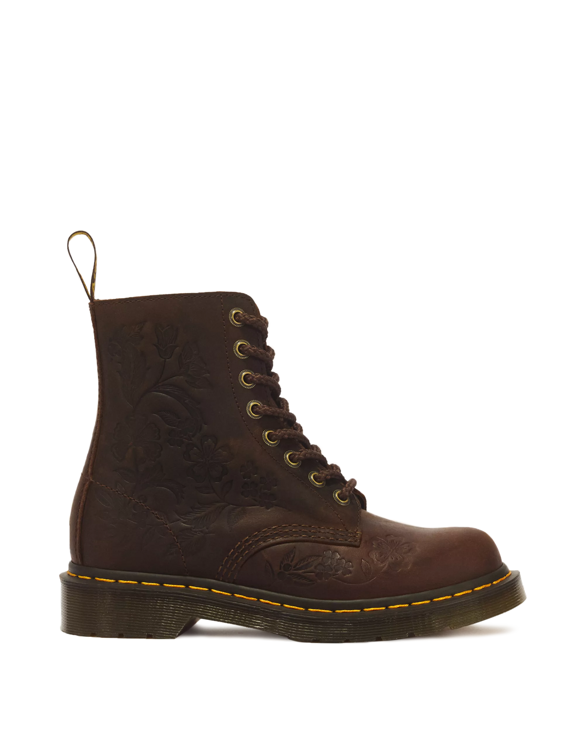 1460 PASCAL DEMBOSS FLORAL CRAZY HORSE BOOTS