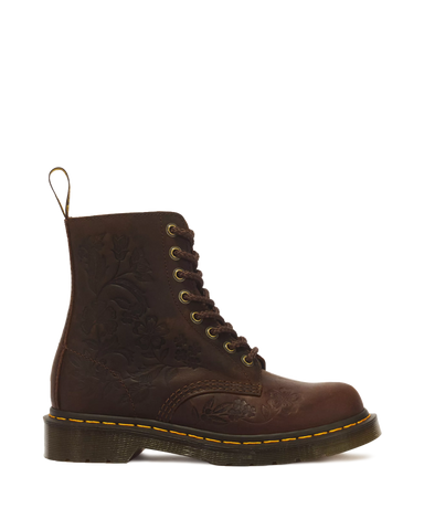 1460 PASCAL DEMBOSS FLORAL CRAZY HORSE BOOTS