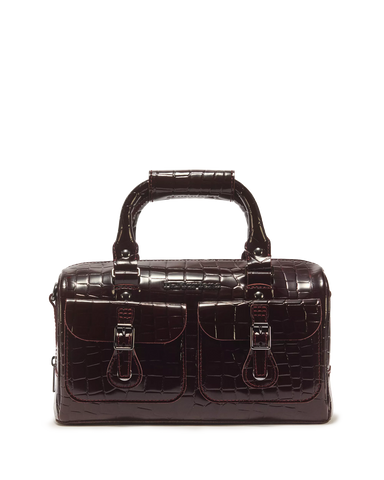 TOP HANDLE CROC EMBOSS BAG