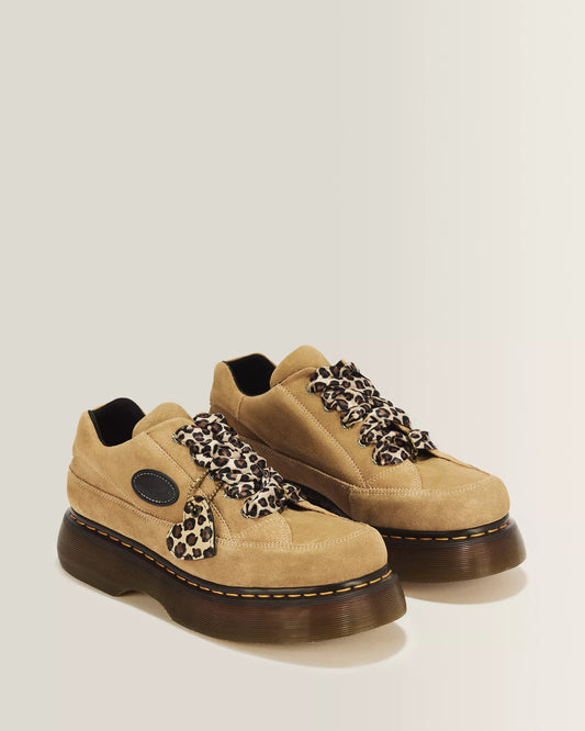 Buzz 5-Eye Bronx Suede Shoe [Leopard Laces] – Women's Chunky Platform Lace-Up