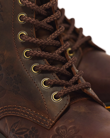 1460 PASCAL DEMBOSS FLORAL CRAZY HORSE BOOTS